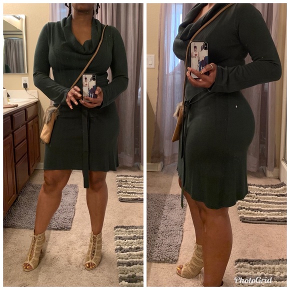 Fredricks of Hollywood green Sweater Dress! - Picture 1 of 4
